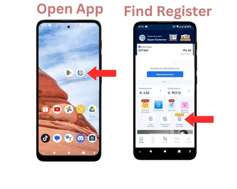  Globe SIM Registration via the GlobeOne App