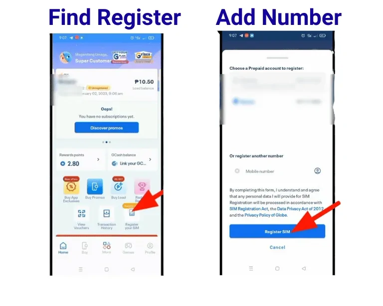 TM SIM Registration By Globe One App